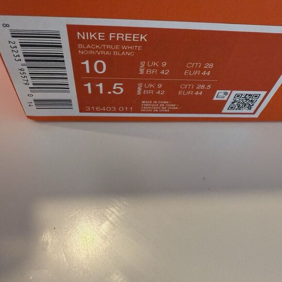 Mens Size 10 2024 Nike Freek Black True White Wrestling Shoe 316403-011 NEW main image 5
